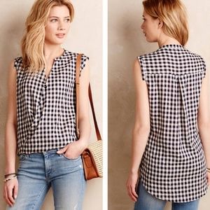 11 1 Tylho Gingham Sleeveless Blouse L A0044